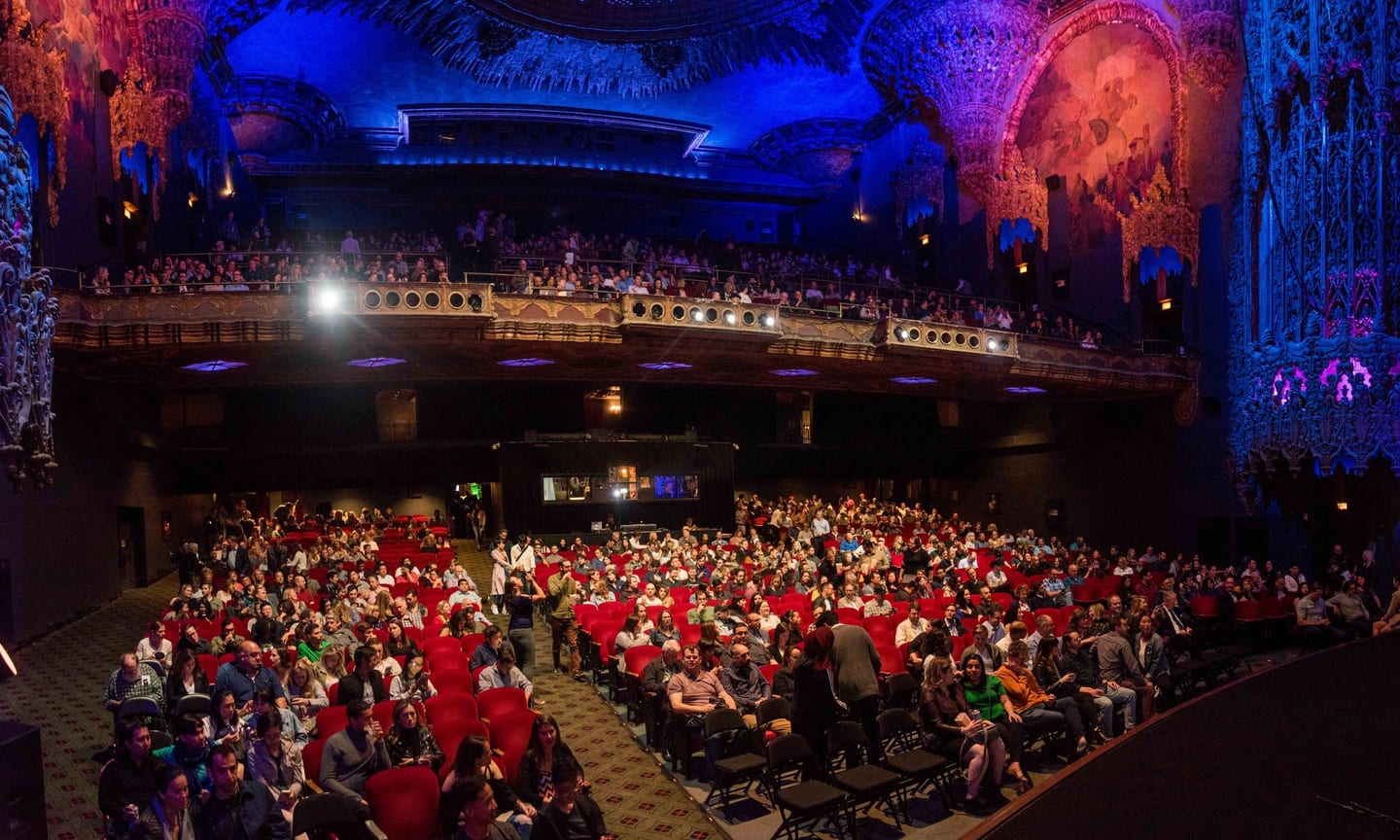 Audience at a large Los Angeles concert venue