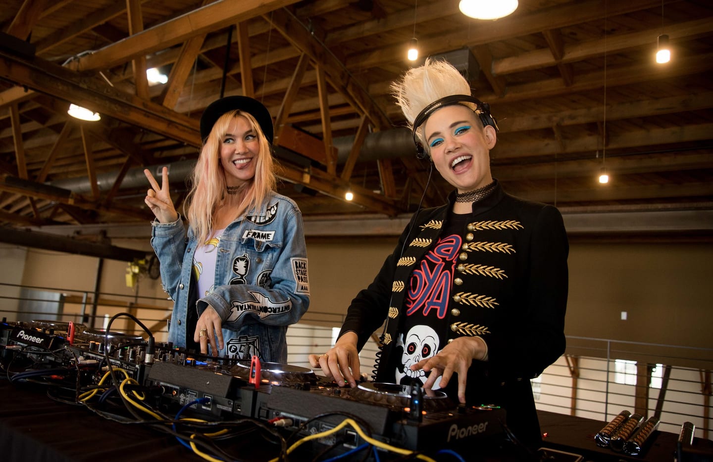 DJs performing at an event