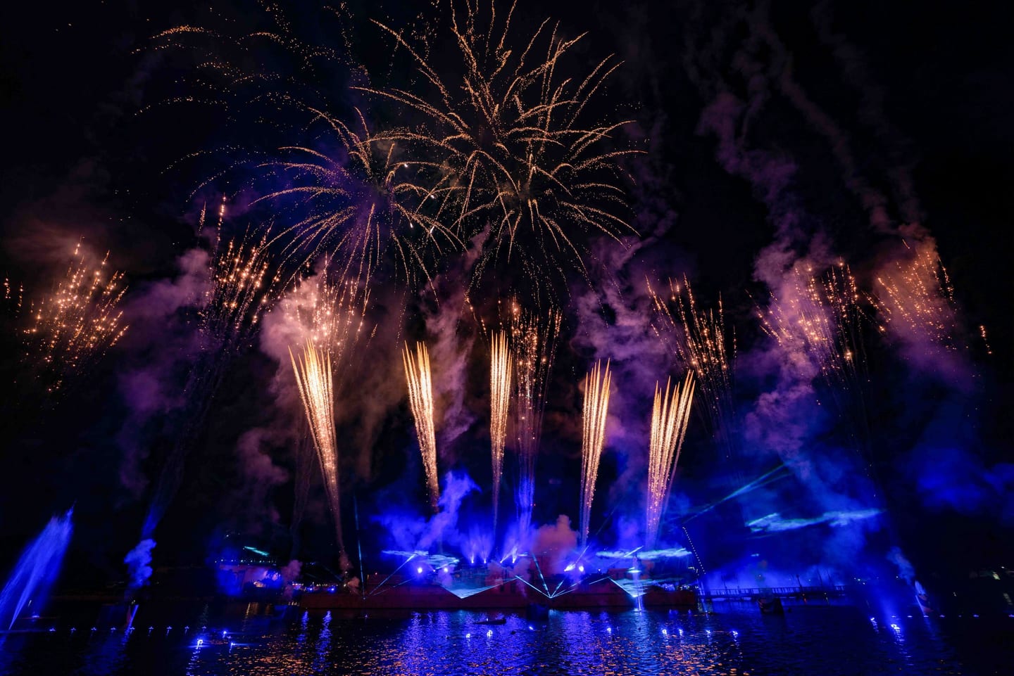 Fireworks over an event