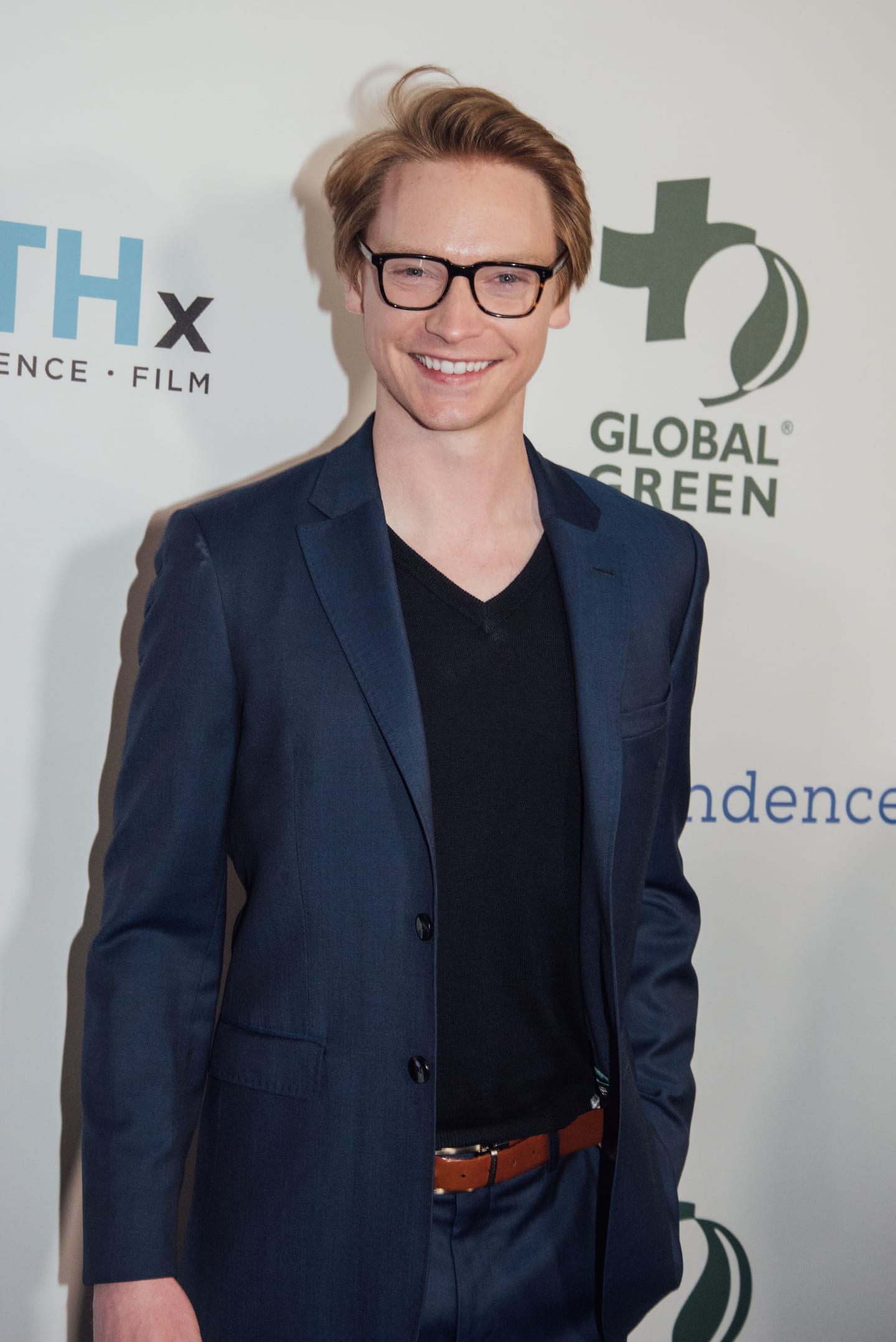 A guest photographed on the green carpet at the 15th annual Global Green pre-Oscar gala at NeueHouse Hollywood
