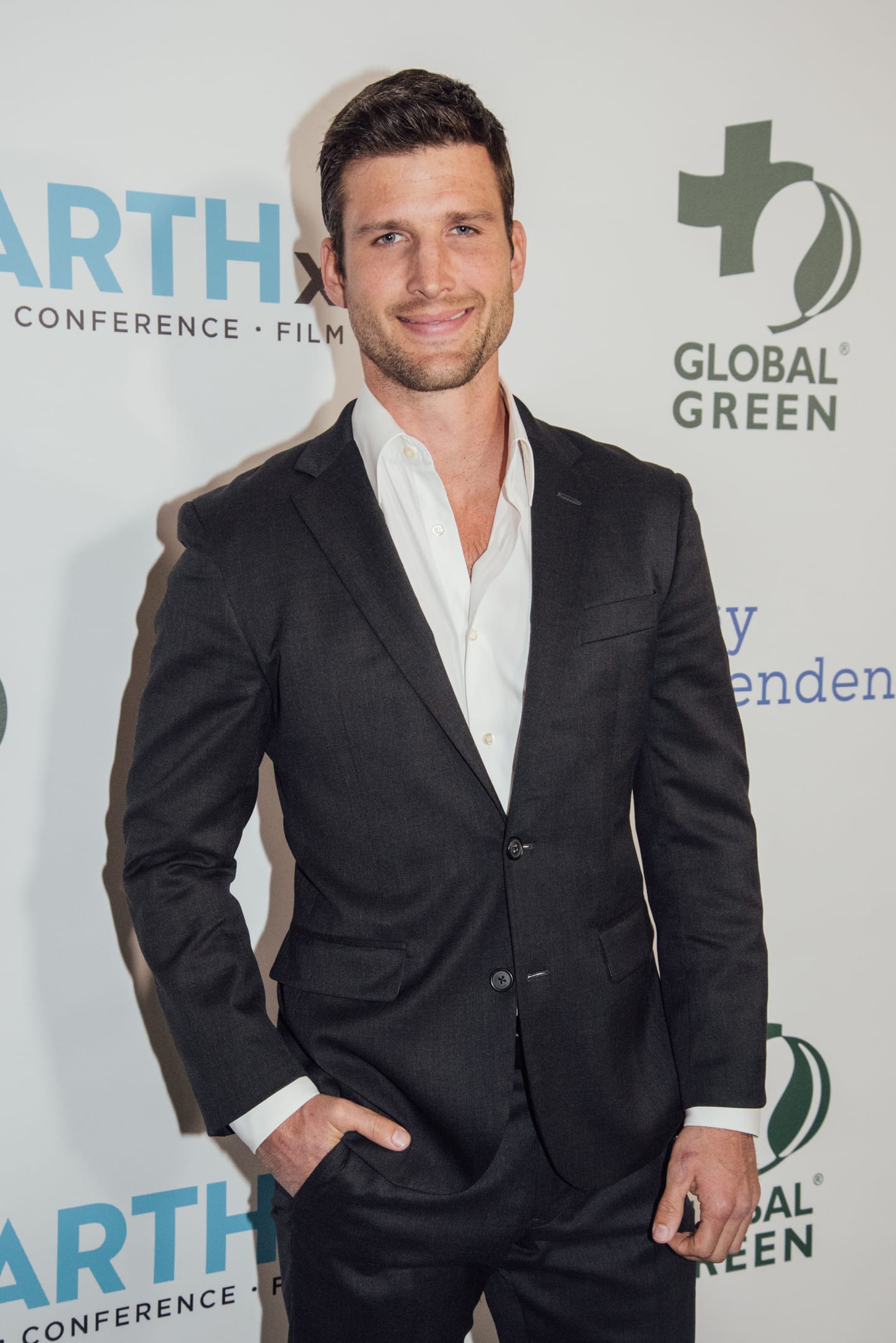 A guest photographed on the green carpet at the 15th annual Global Green pre-Oscar gala at NeueHouse Hollywood