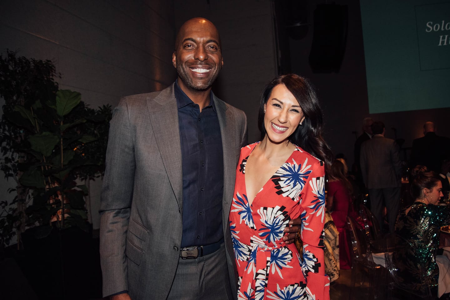 Guests photographed together at the 15th annual Global Green pre-Oscar gala at NeueHouse Hollywood