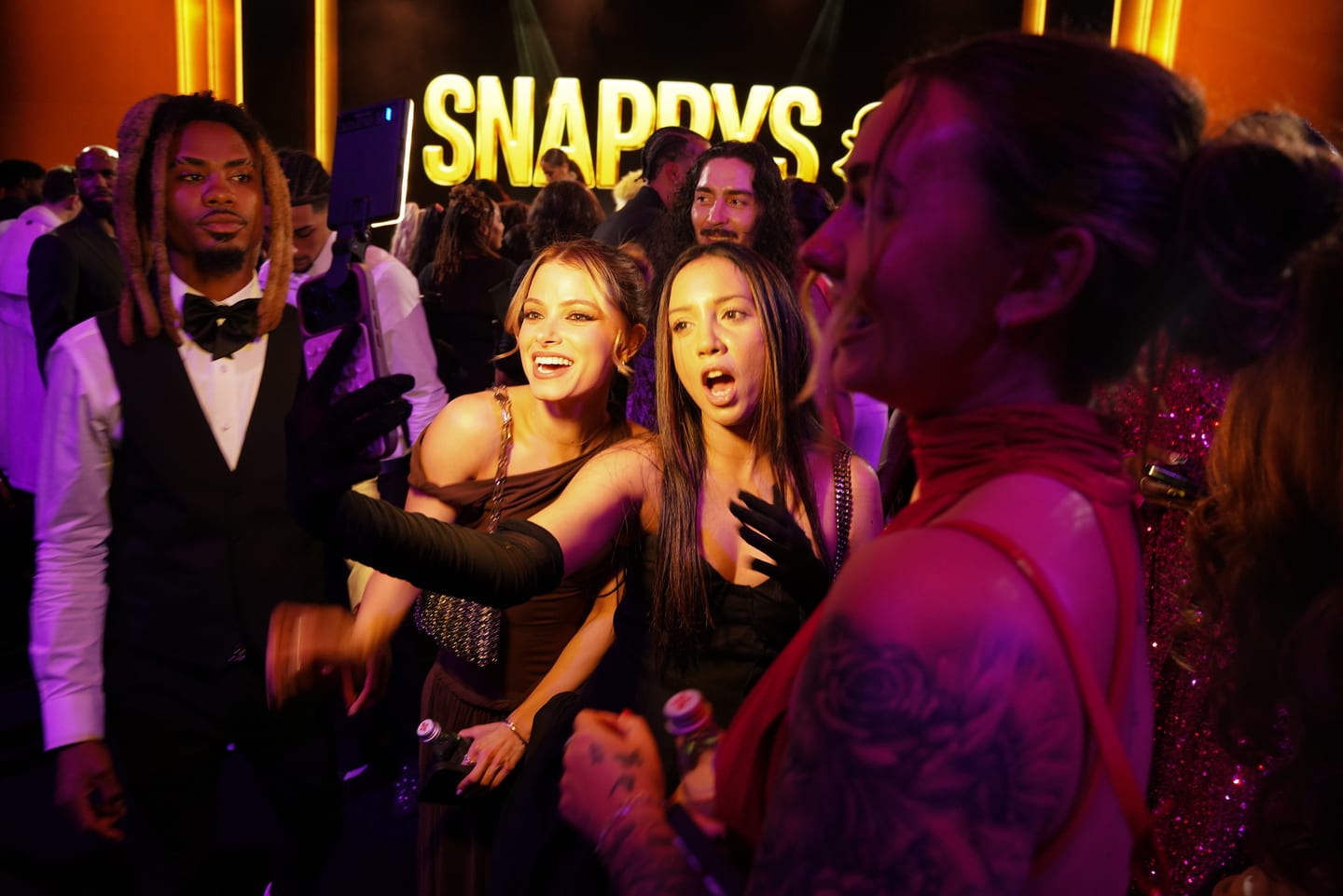 Content creators celebrating at the SNAPPYS awards at Snapchat HQ in Santa Monica